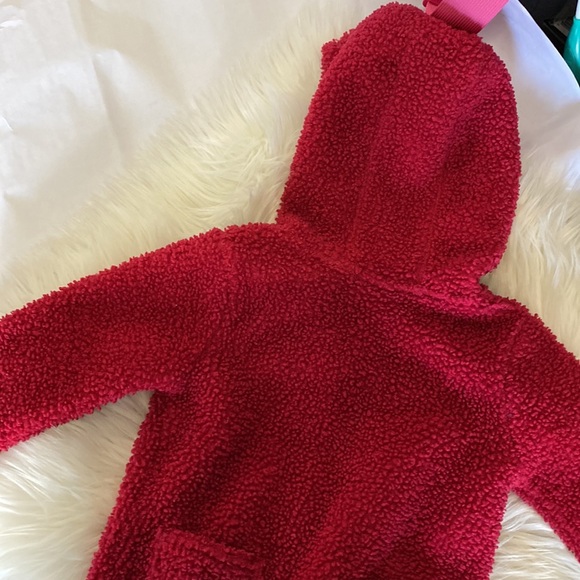 Carhartt brand Sz 12 mos pink and black warm zip up hoodie one piece - Picture 3 of 5